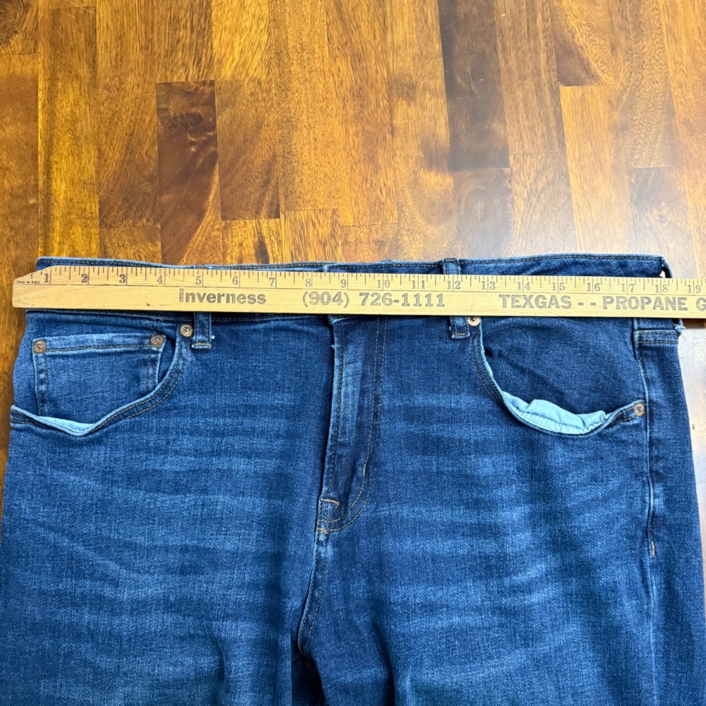 Aeropostale Mens Straight Leg Dark Wash Stretch Denim Jeans 36x30 RN154379 - Picture 7 of 8